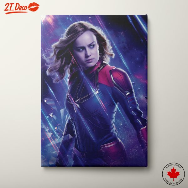 Captain Marvel in Space with Vibrant Colors