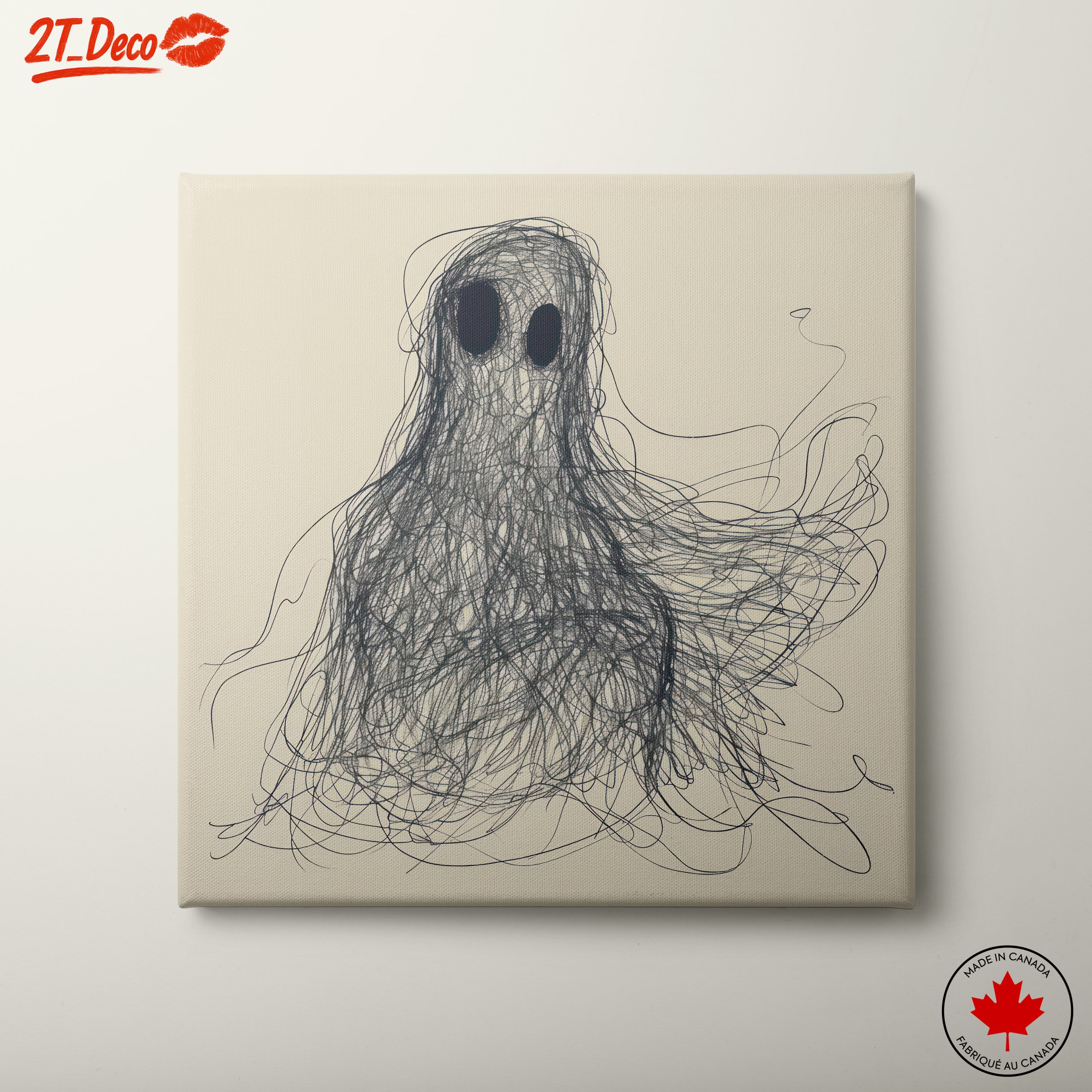 Whimsical Ghost Illustration with Character