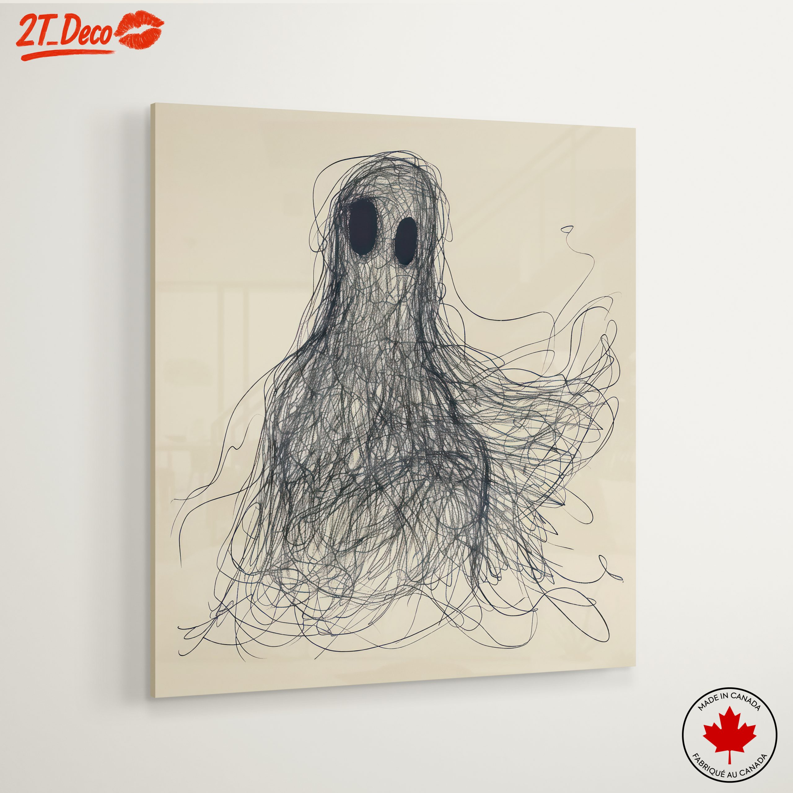 Whimsical Ghost Illustration with Character - Image 6