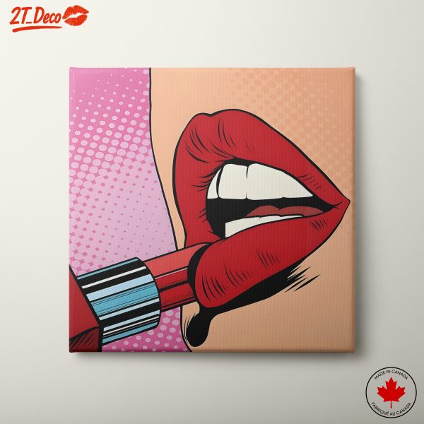 Bold Pop Art Lipstick and Lips