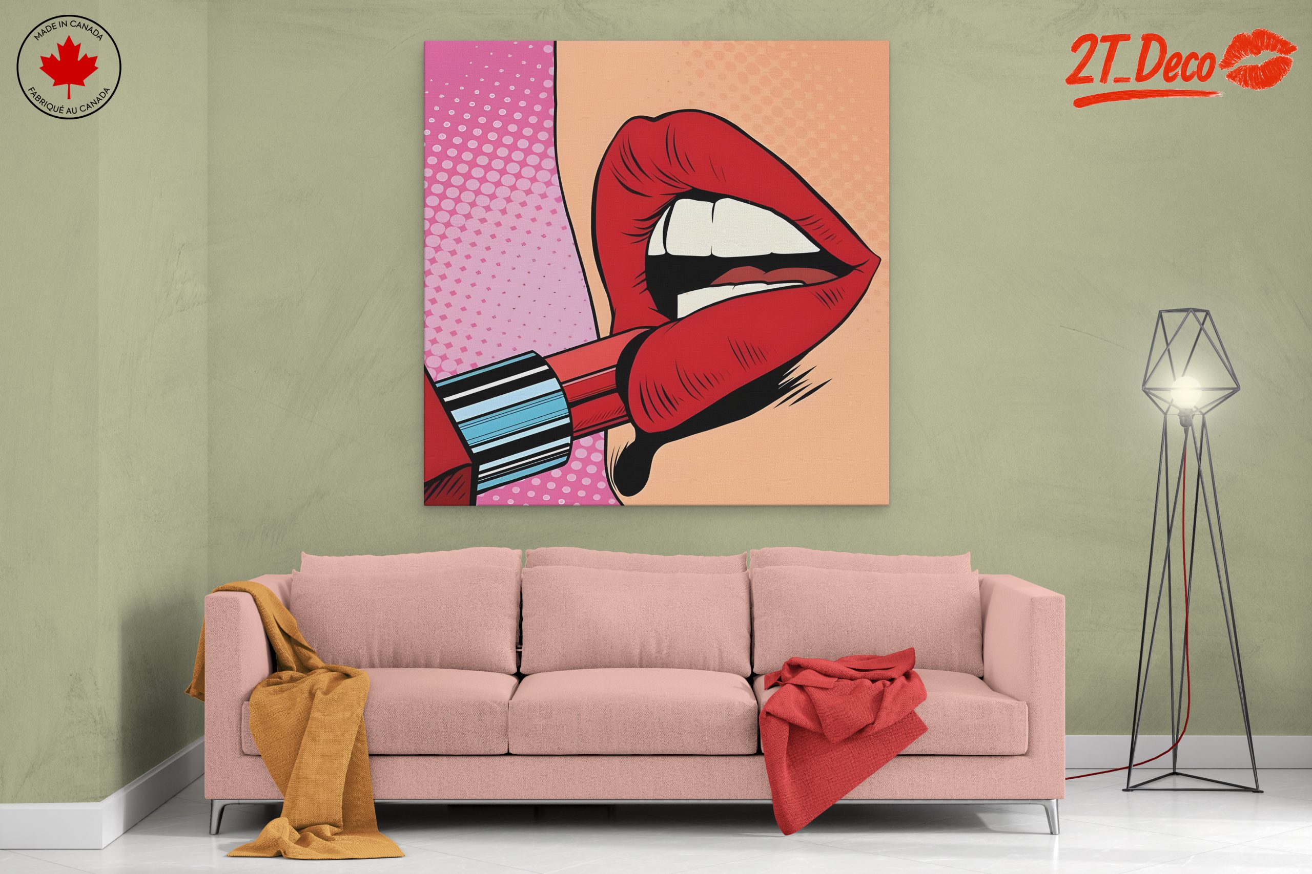 Bold Pop Art Lipstick and Lips - Image 2