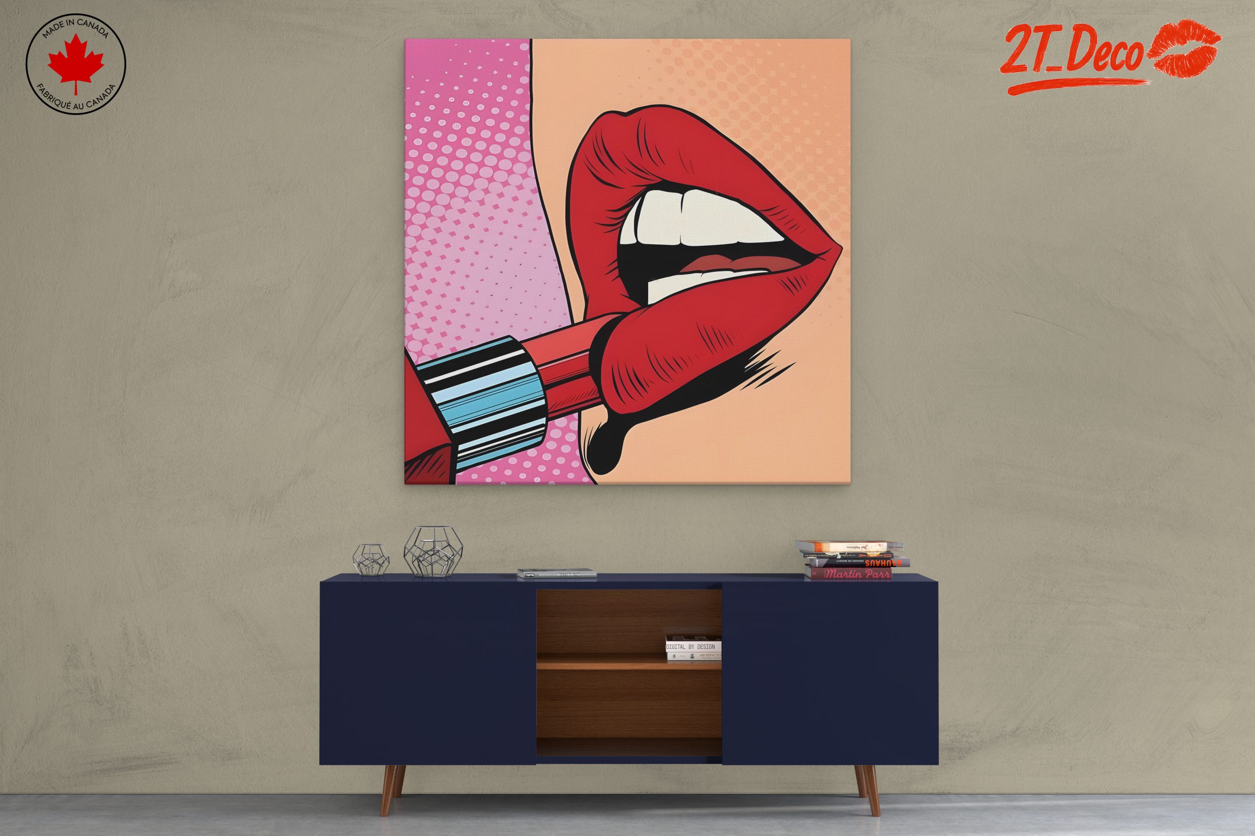 Bold Pop Art Lipstick and Lips - Image 3