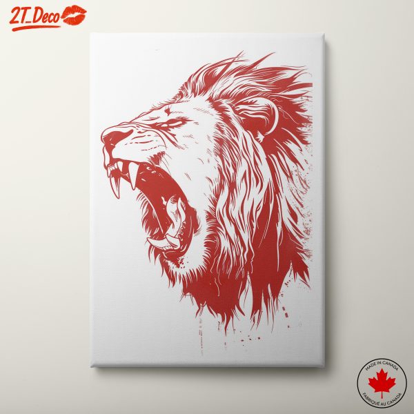 Majestic Lion Roaring Artwork