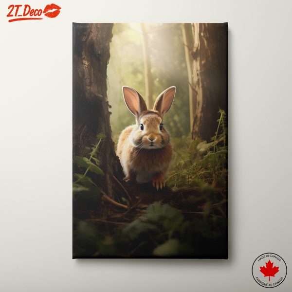 Realistic Rabbit in a Forest Scene