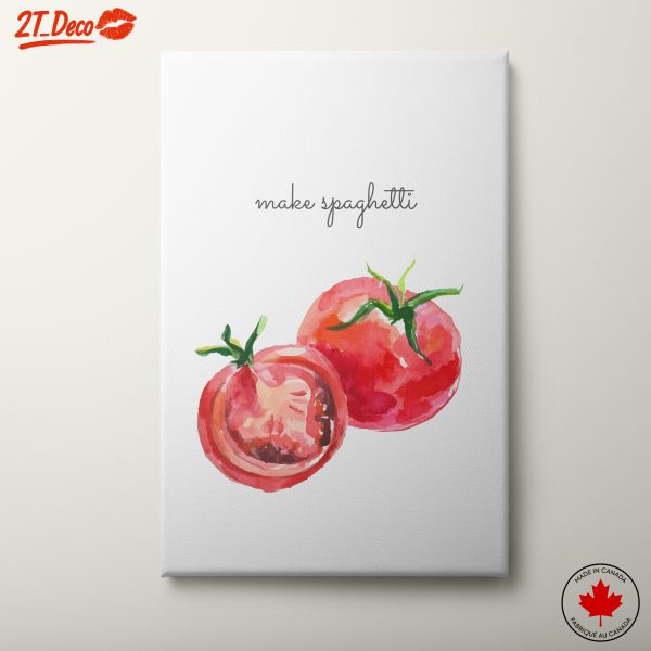 Stylized Tomato Illustration for Kitchen Decor