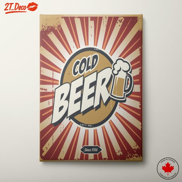 Vintage Cold Beer Advertising Art