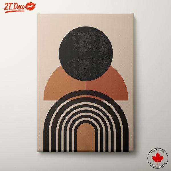 Geometric Abstract Art with Earthy Tones