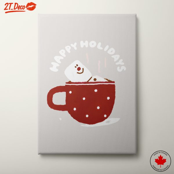 Cute Holiday Beverages with Smiling Marshmallows