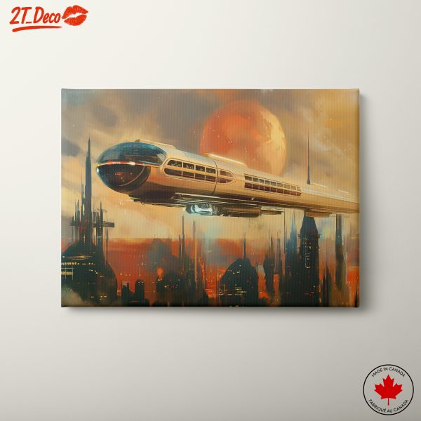Futuristic Transport Scene with Sci-Fi Elements