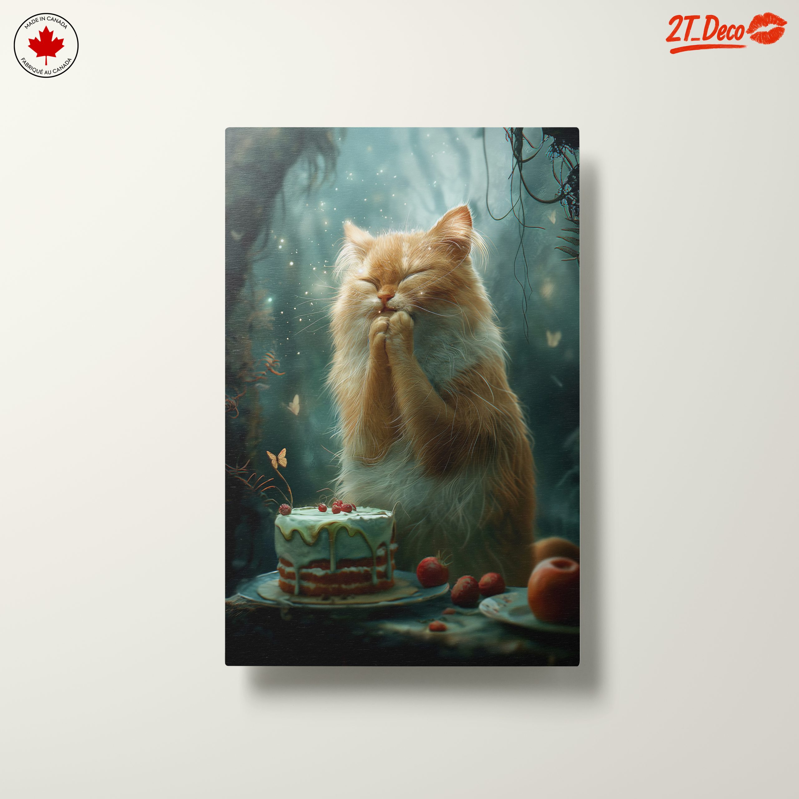 Adorable Cat with Cake and Butterflies - Image 10