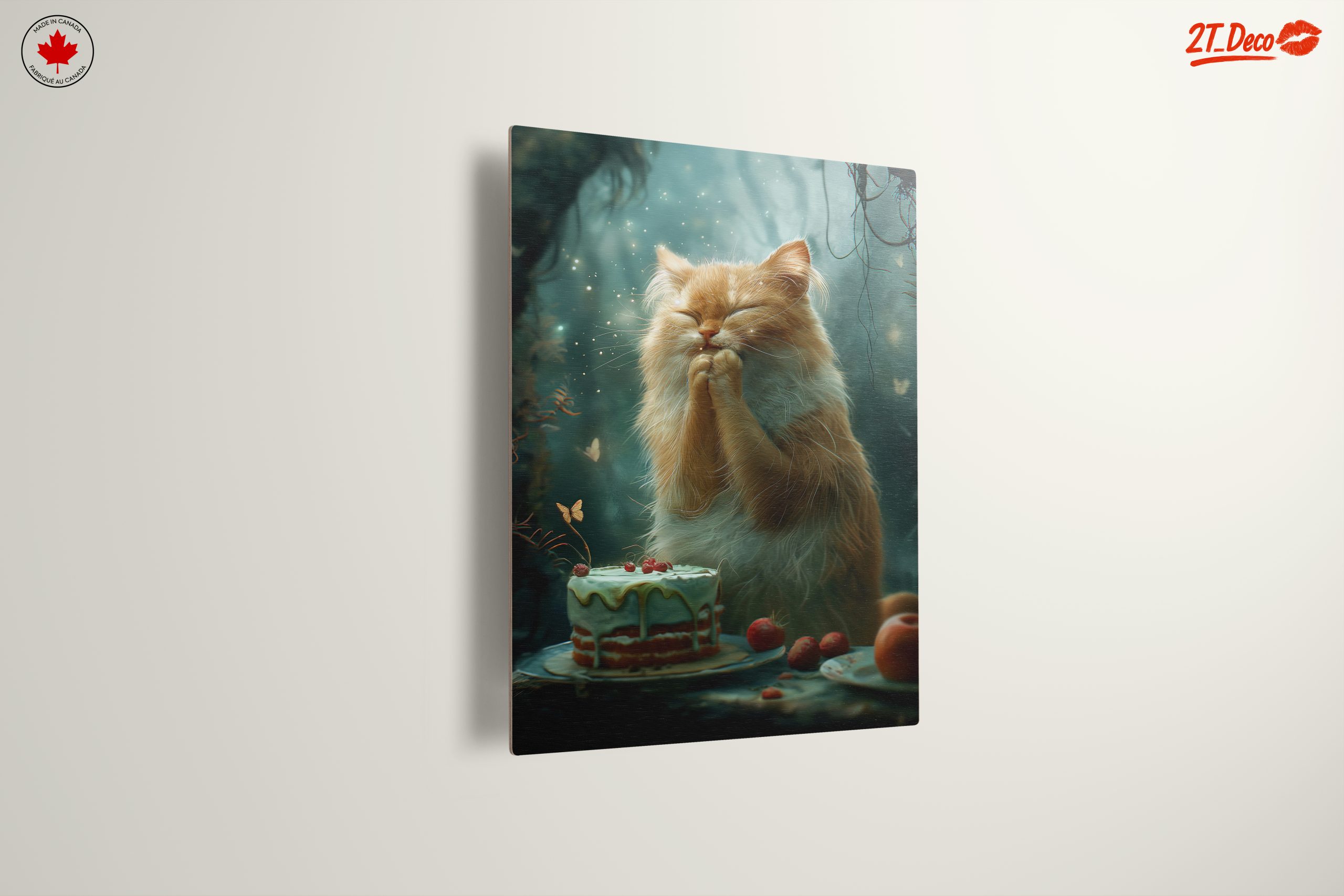 Adorable Cat with Cake and Butterflies - Image 13
