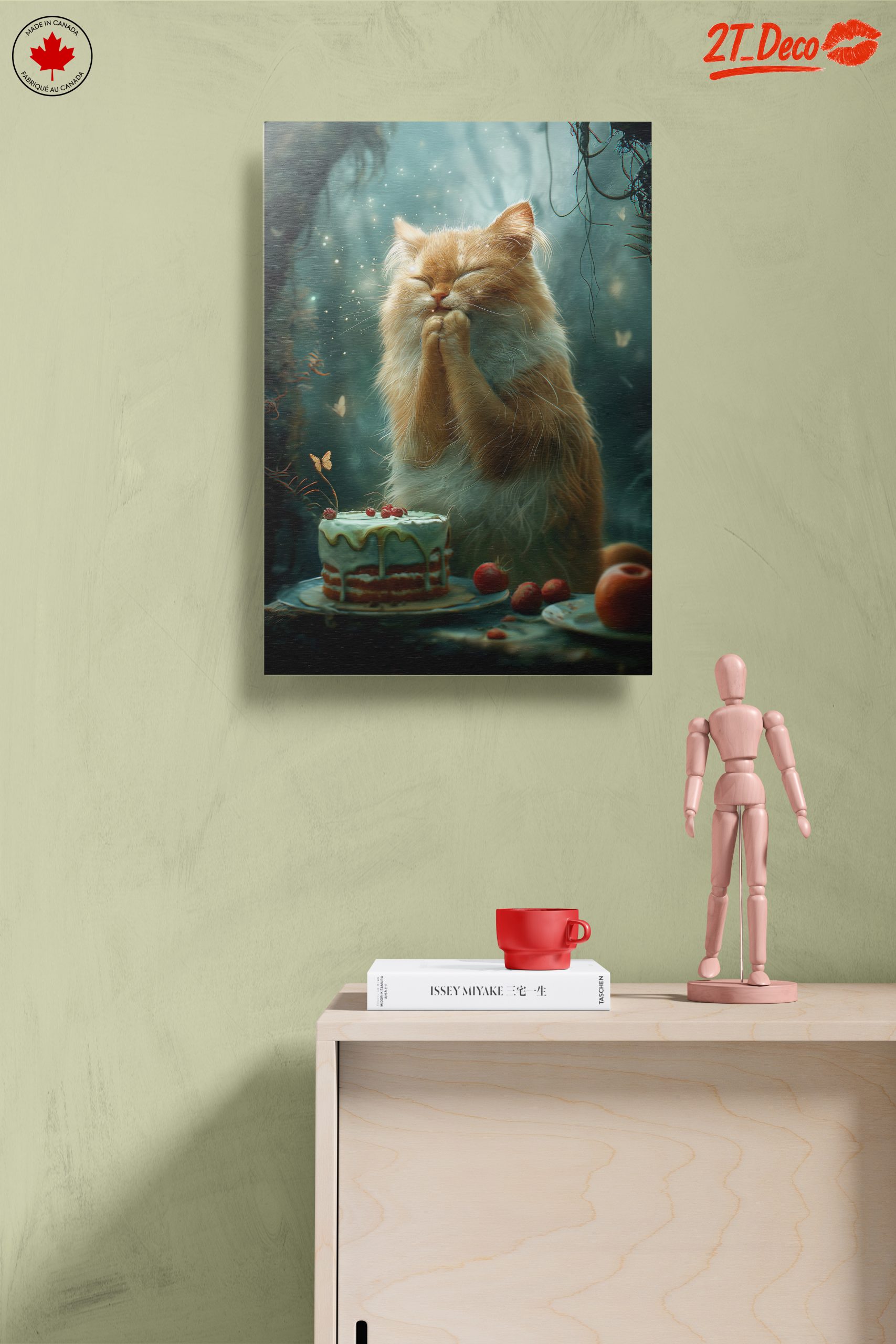 Adorable Cat with Cake and Butterflies - Image 14