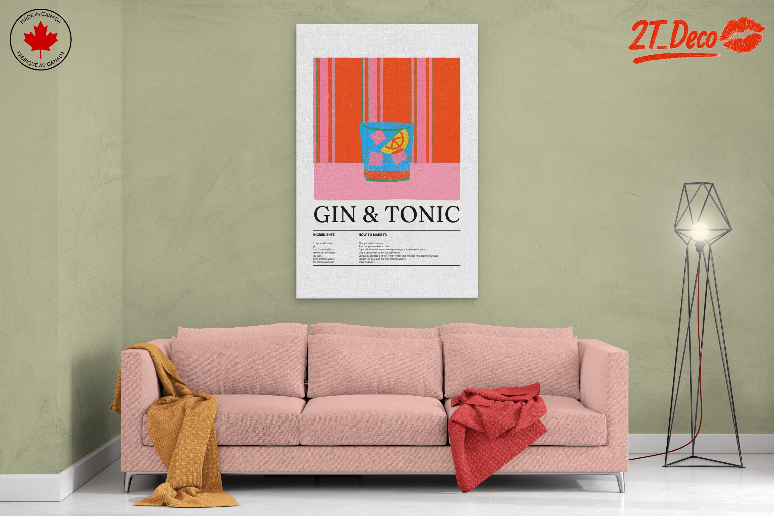 Gin and Tonic Recipe Art - Image 2