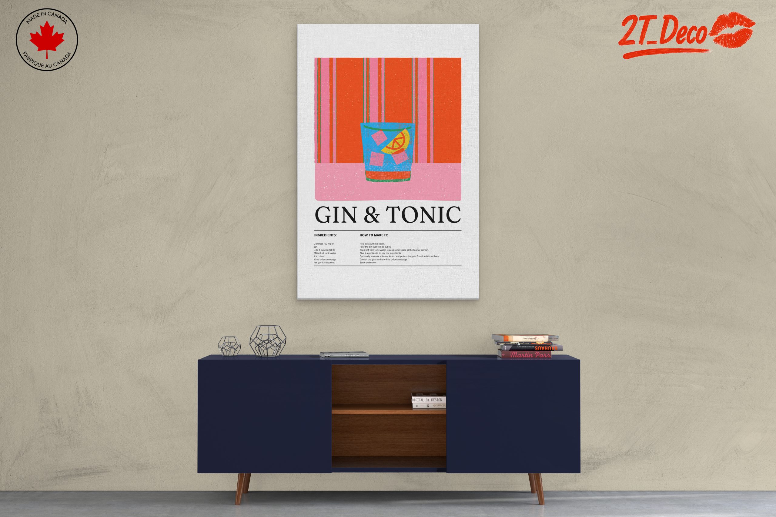 Gin and Tonic Recipe Art - Image 3