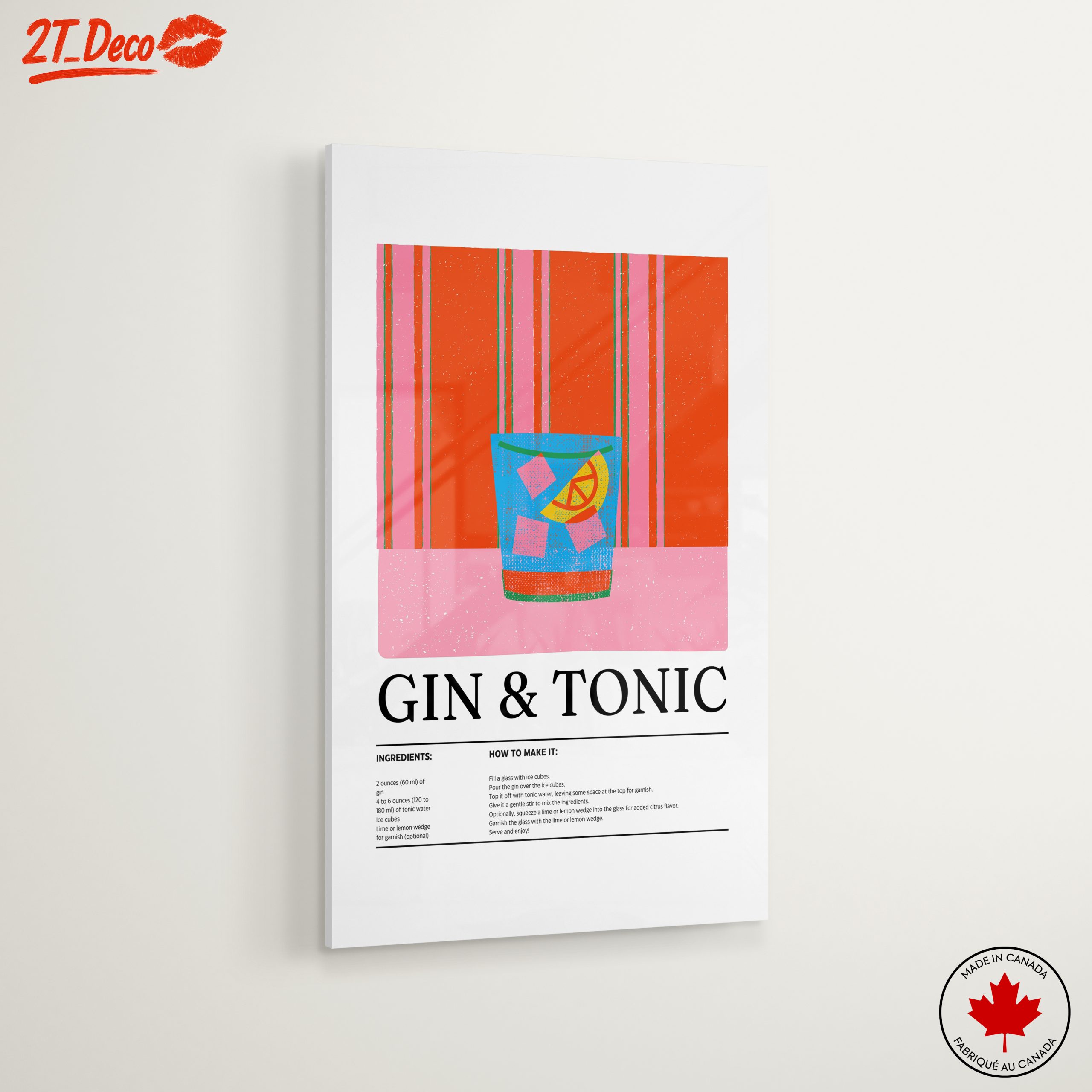 Gin and Tonic Recipe Art - Image 6