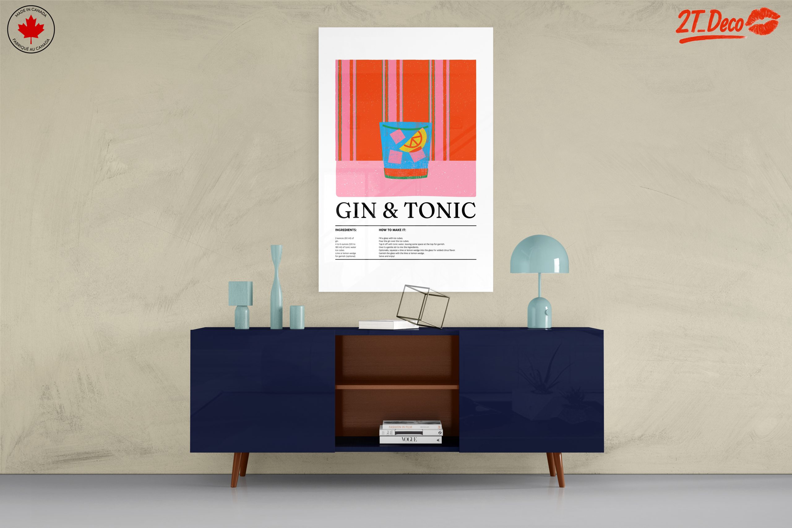 Gin and Tonic Recipe Art - Image 8