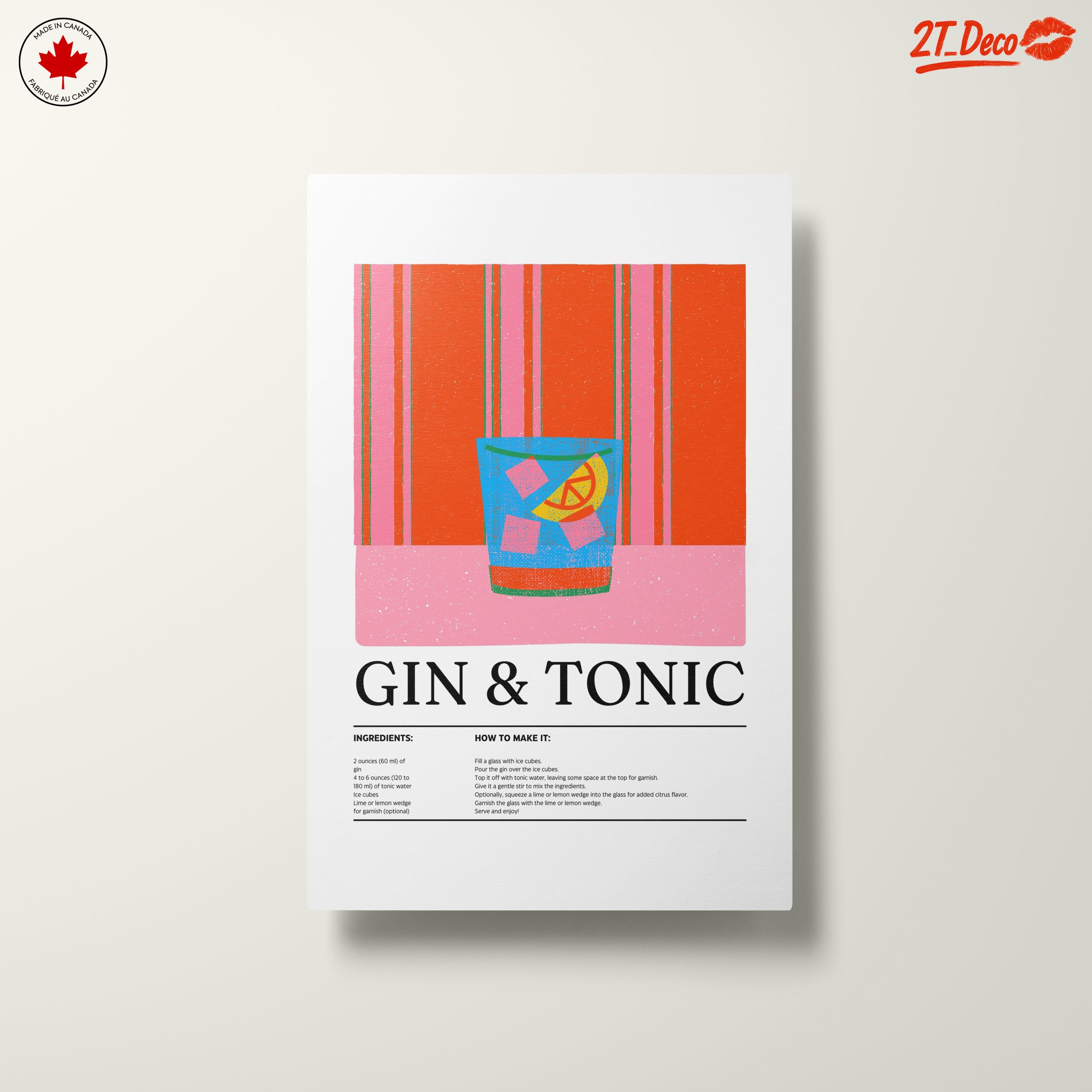 Gin and Tonic Recipe Art - Image 10