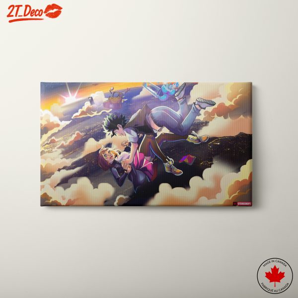 Anime Inspired Romantic Scene in the Clouds