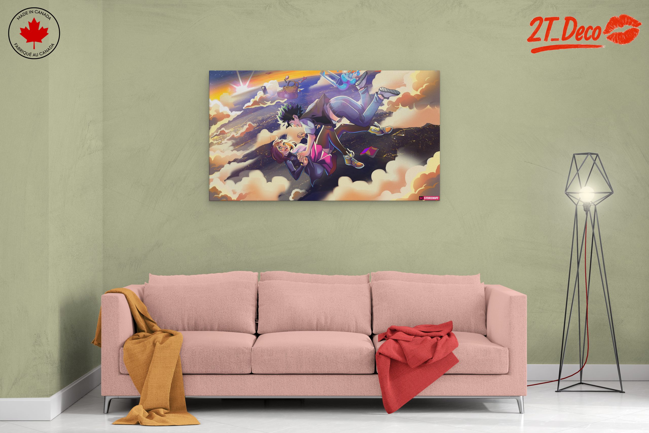 Anime Inspired Romantic Scene in the Clouds - Image 2