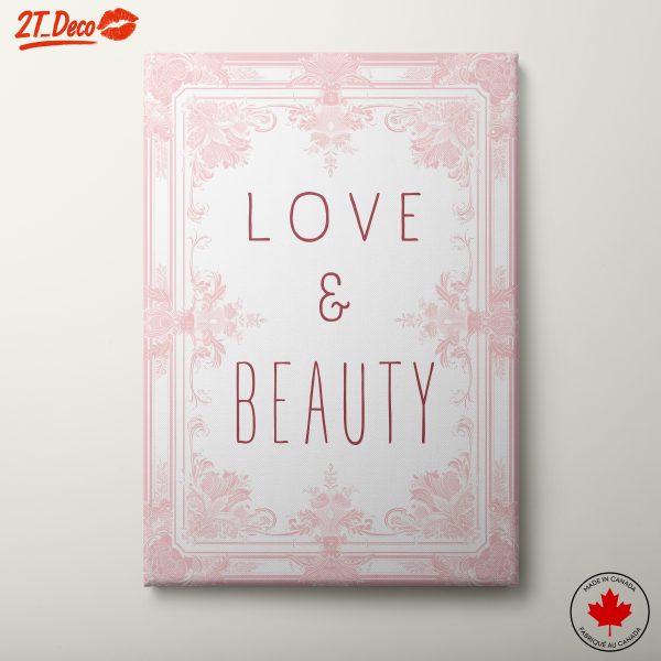 Inspirational Love and Beauty Quote Art