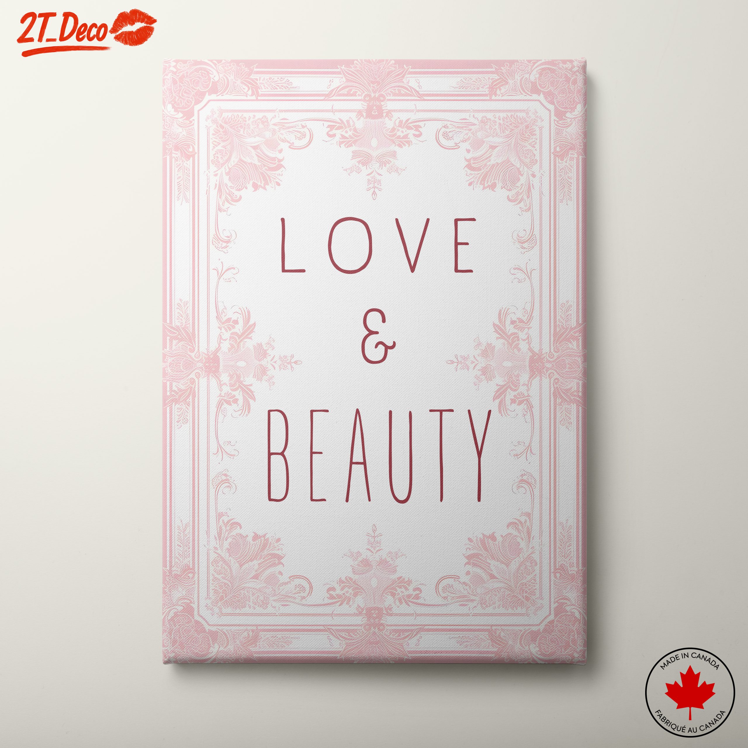 Inspirational Love and Beauty Quote Art