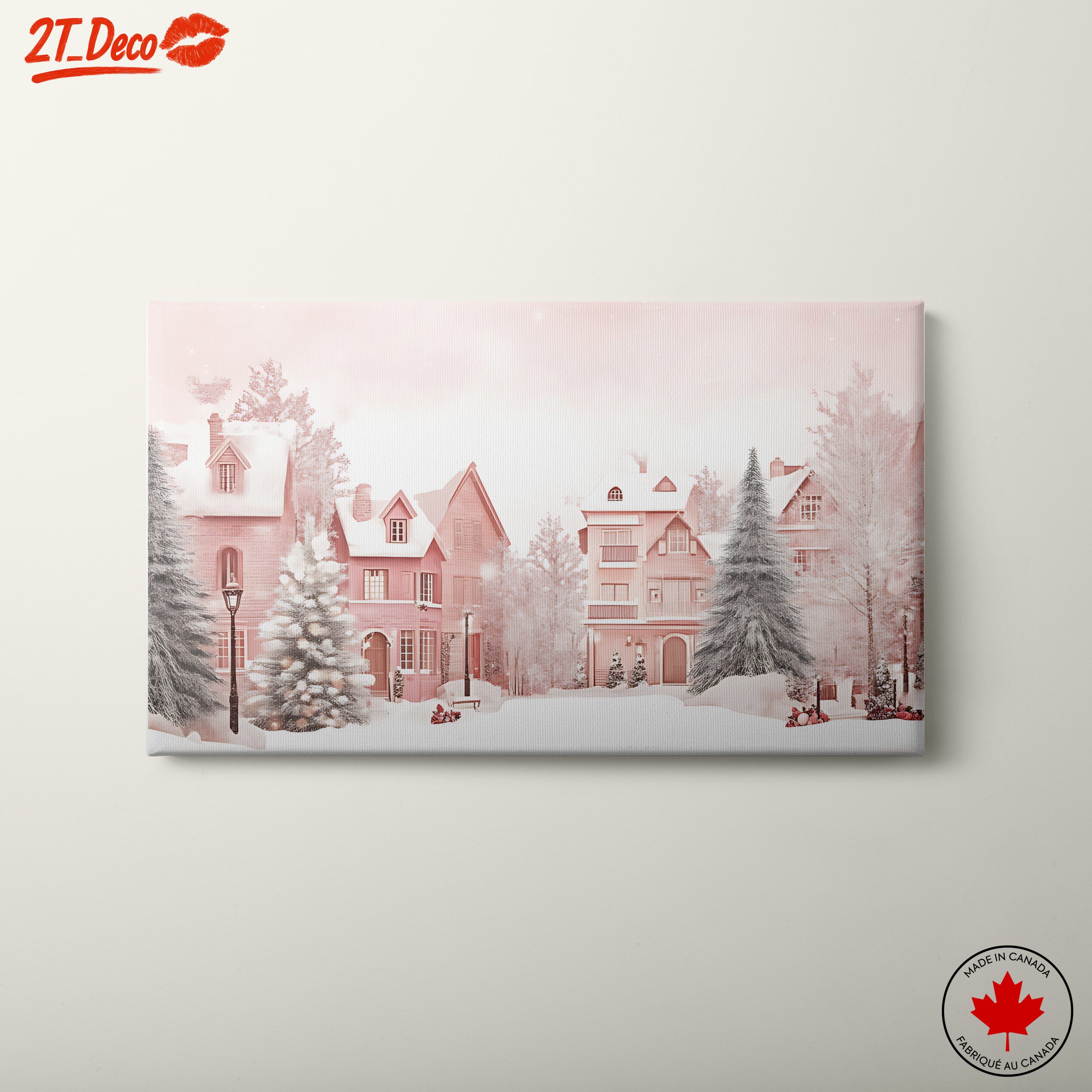Charming Winter Village with Snowy Landscape