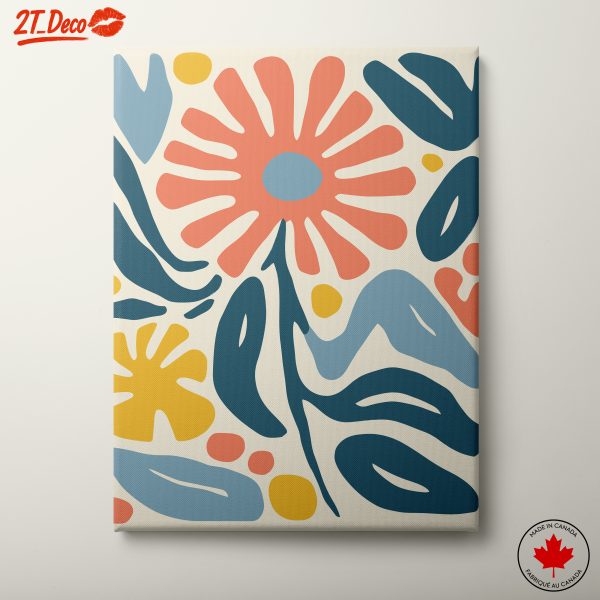 Vibrant Botanical Abstract Flower Art