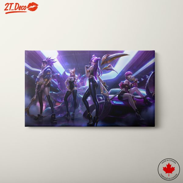 Stylized Anime Female Characters in a Neon Setting