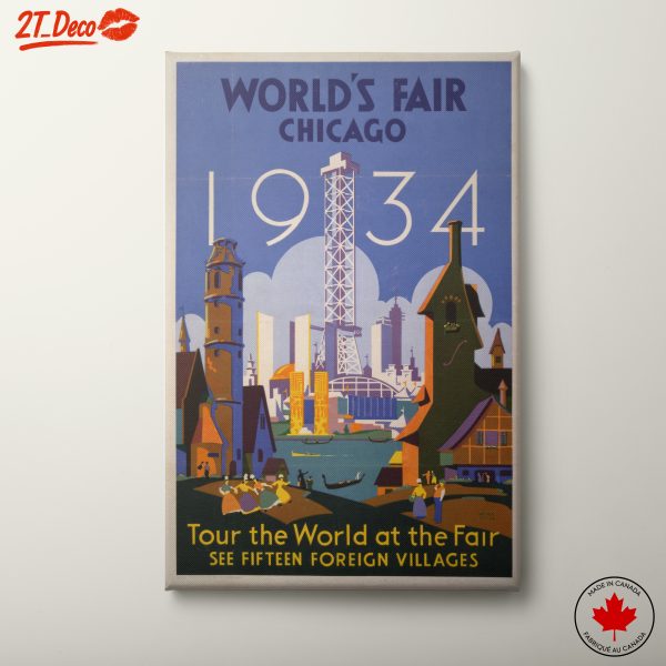 World's Fair Chicago 1934 Vintage Poster Art