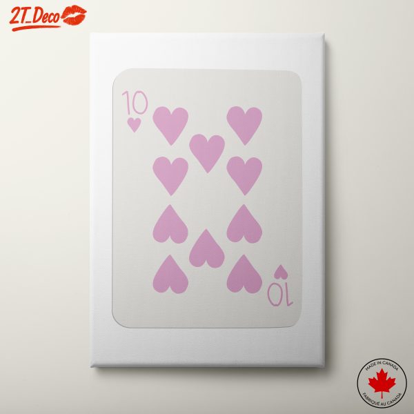 Stylish Playing Card Heart Design Art