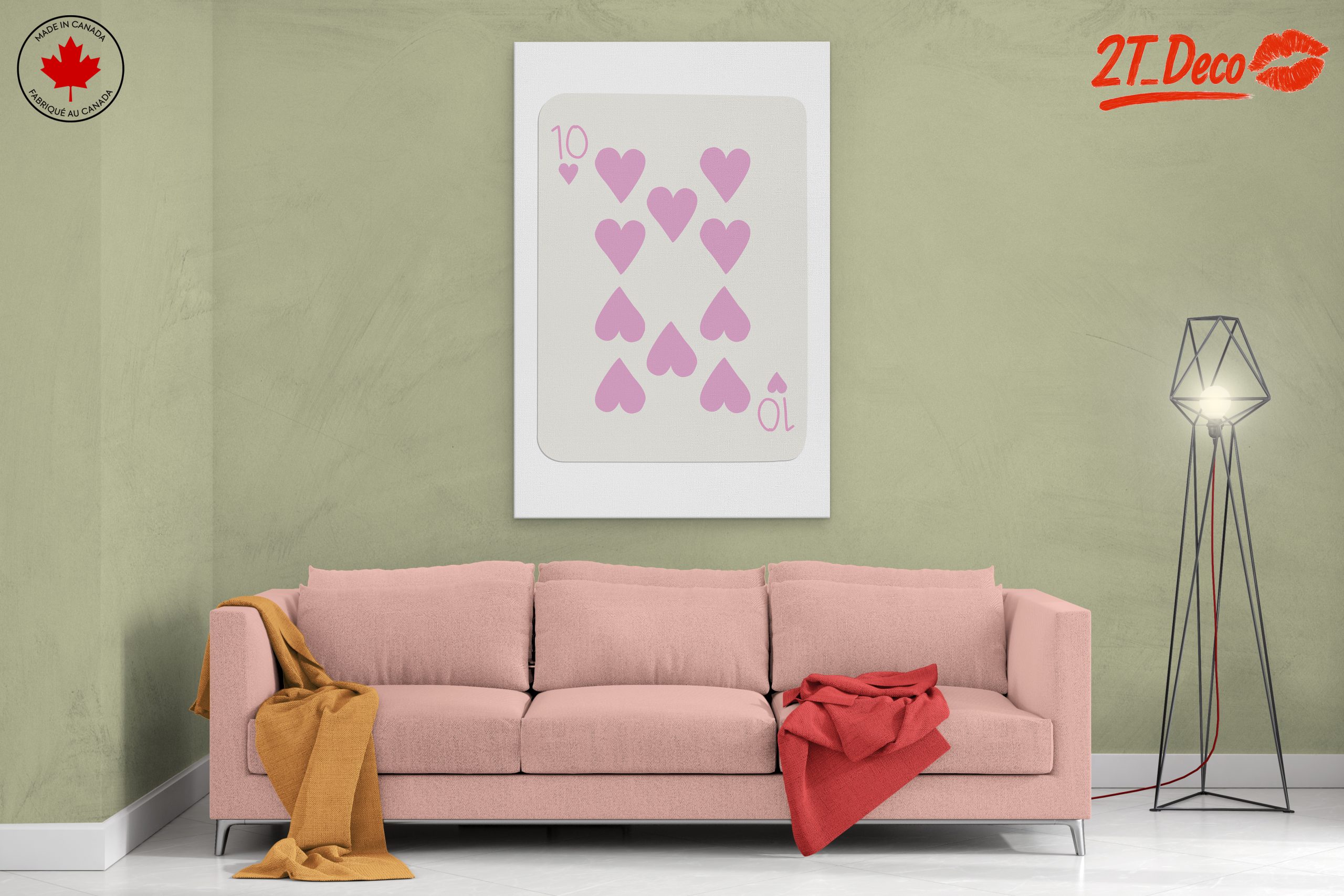 Stylish Playing Card Heart Design Art - Image 2