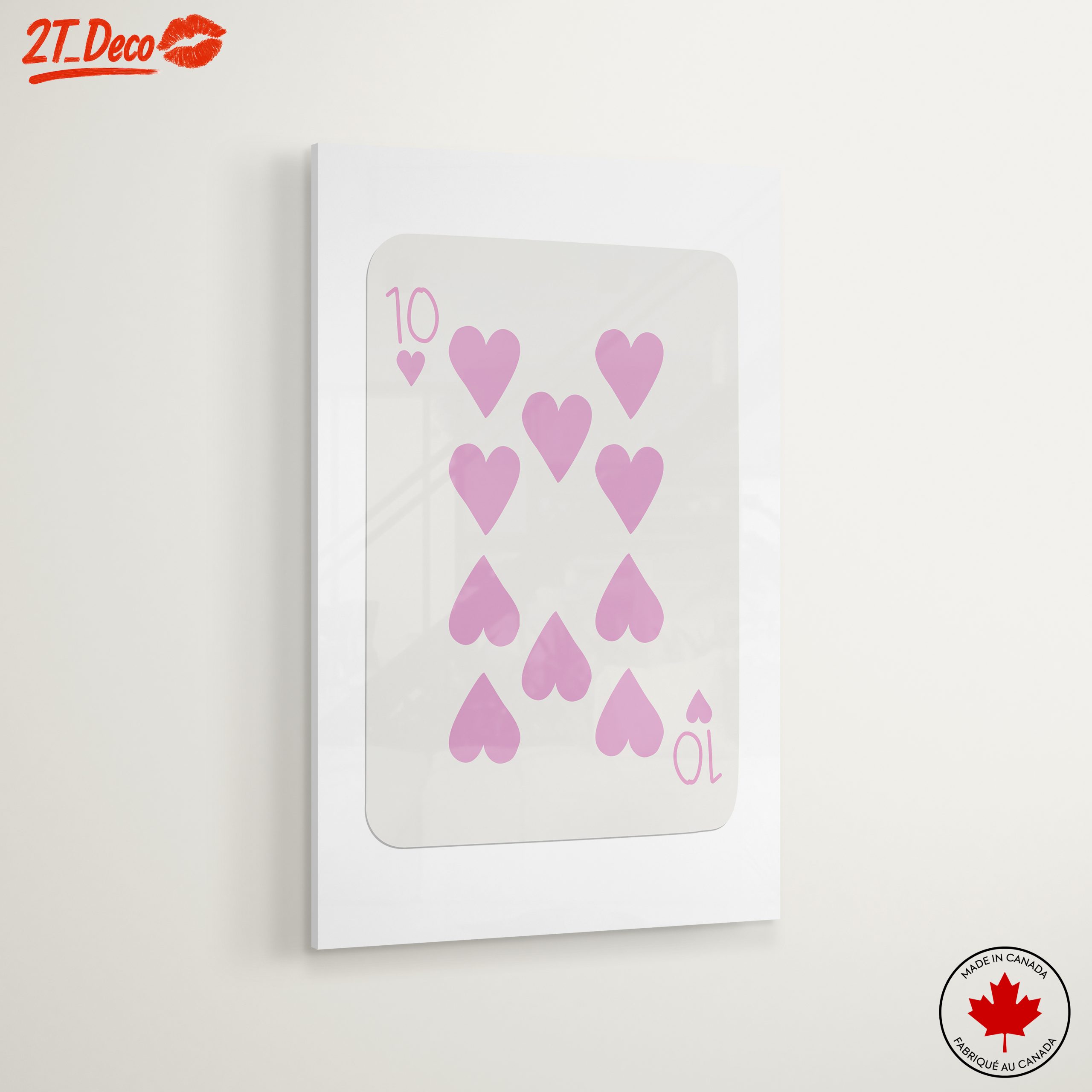 Stylish Playing Card Heart Design Art - Image 6
