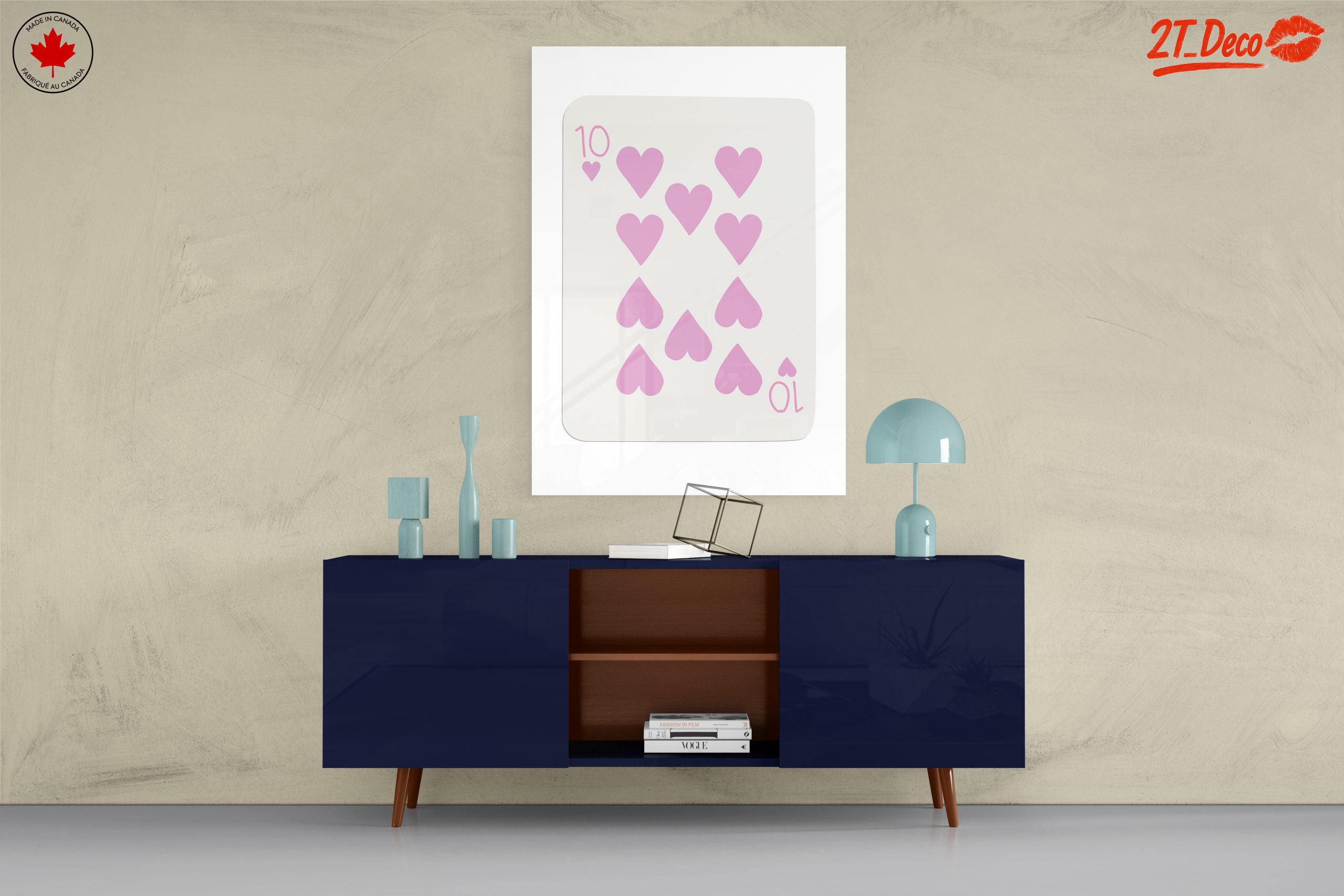 Stylish Playing Card Heart Design Art - Image 8