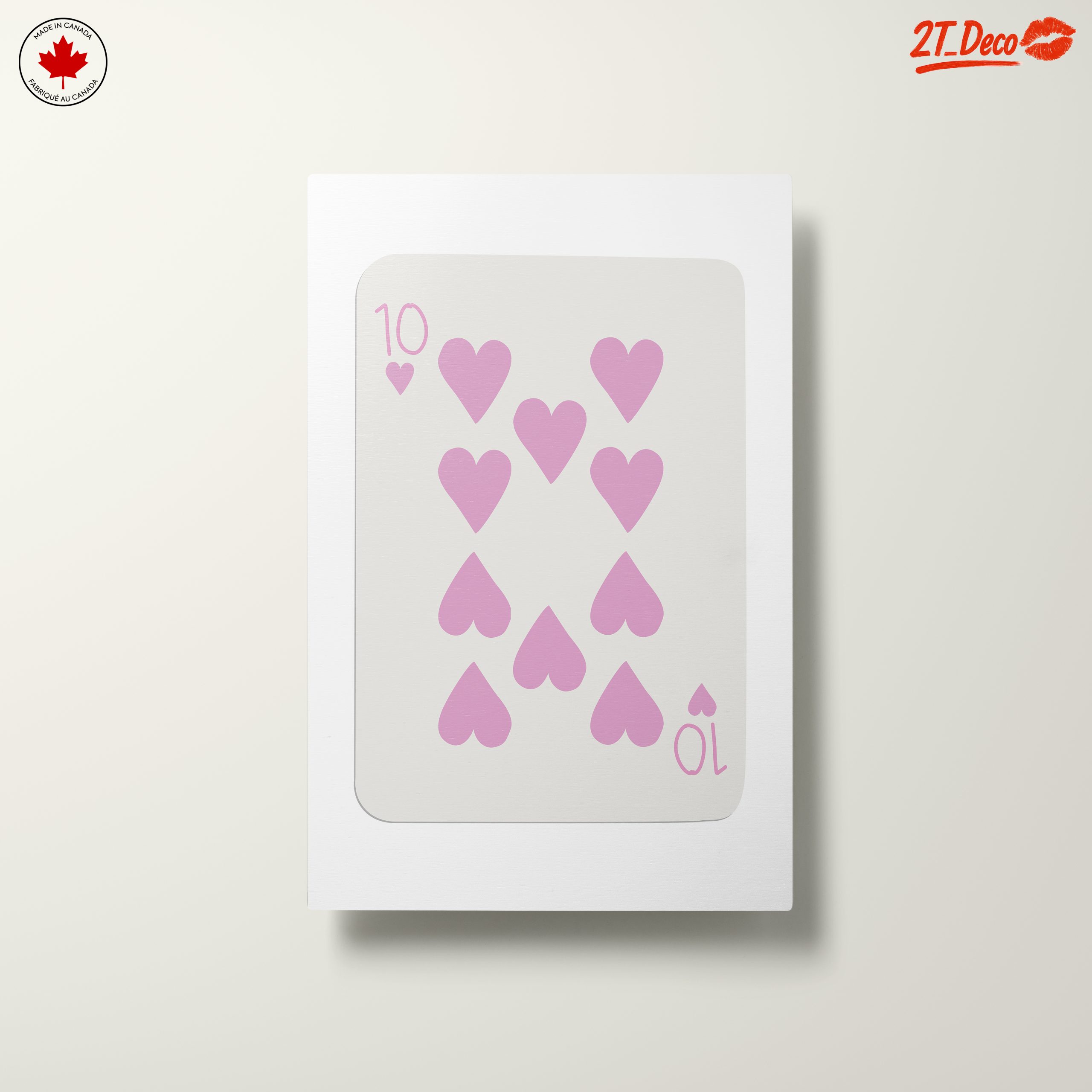 Stylish Playing Card Heart Design Art - Image 10