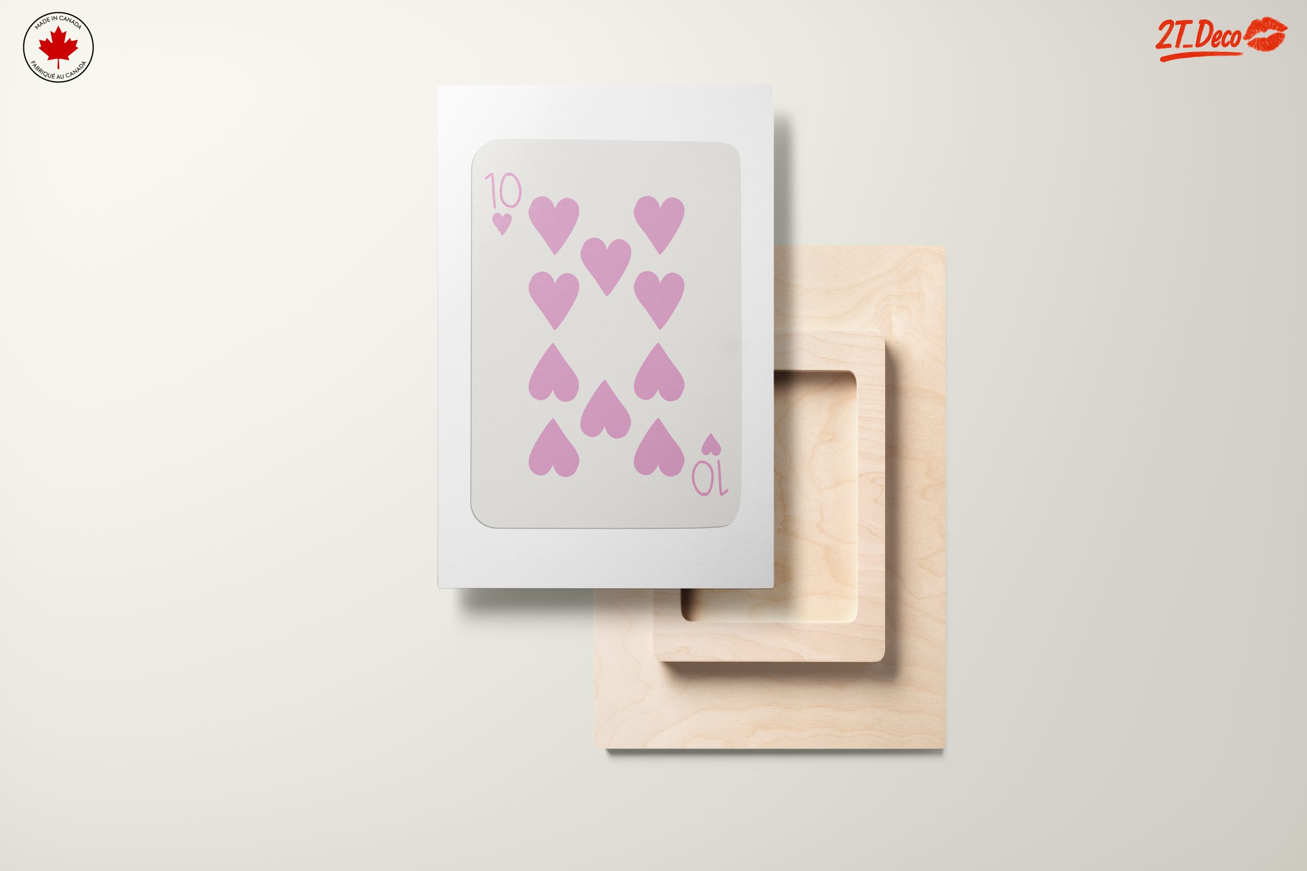 Stylish Playing Card Heart Design Art - Image 11