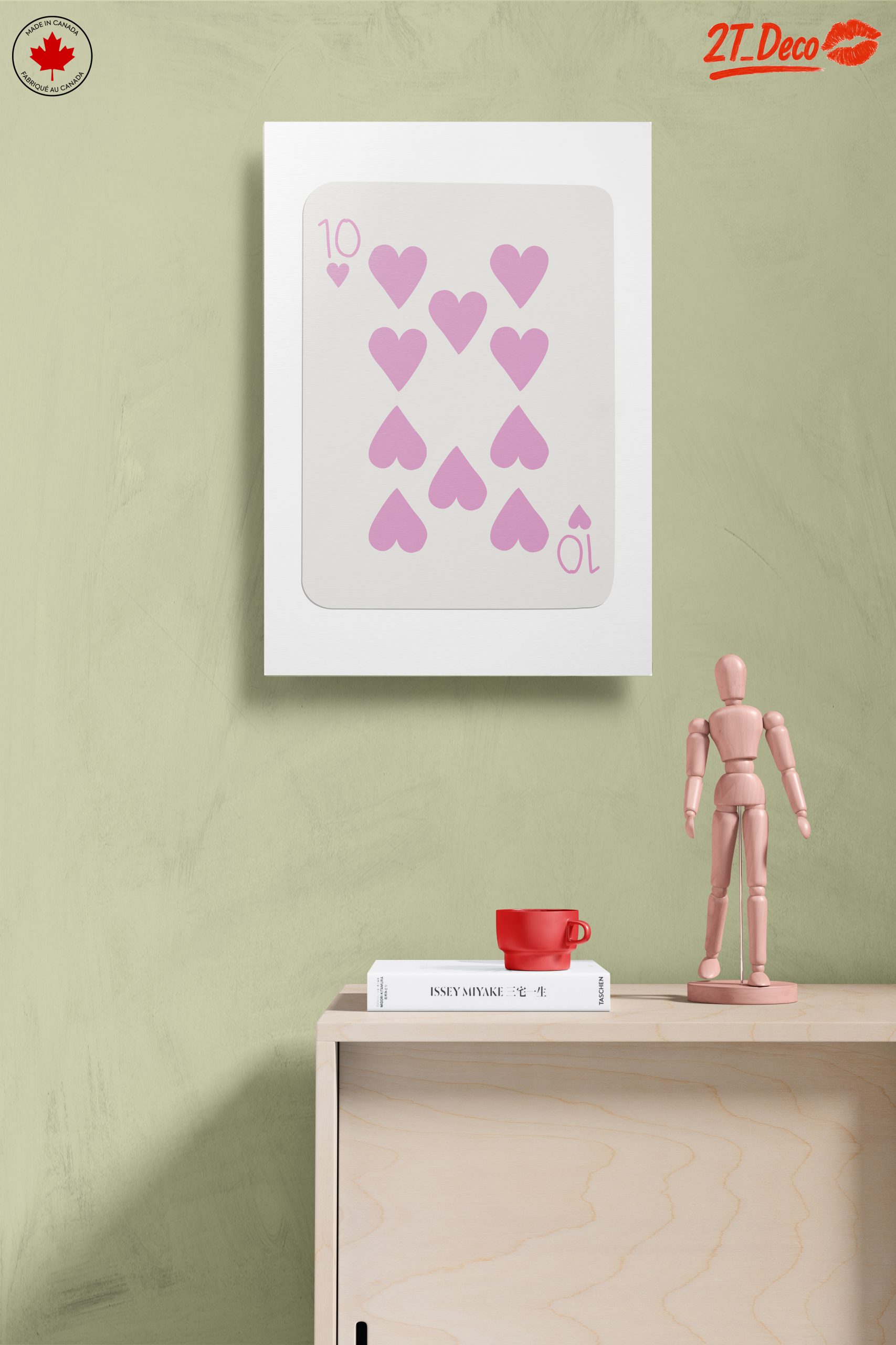 Stylish Playing Card Heart Design Art - Image 14