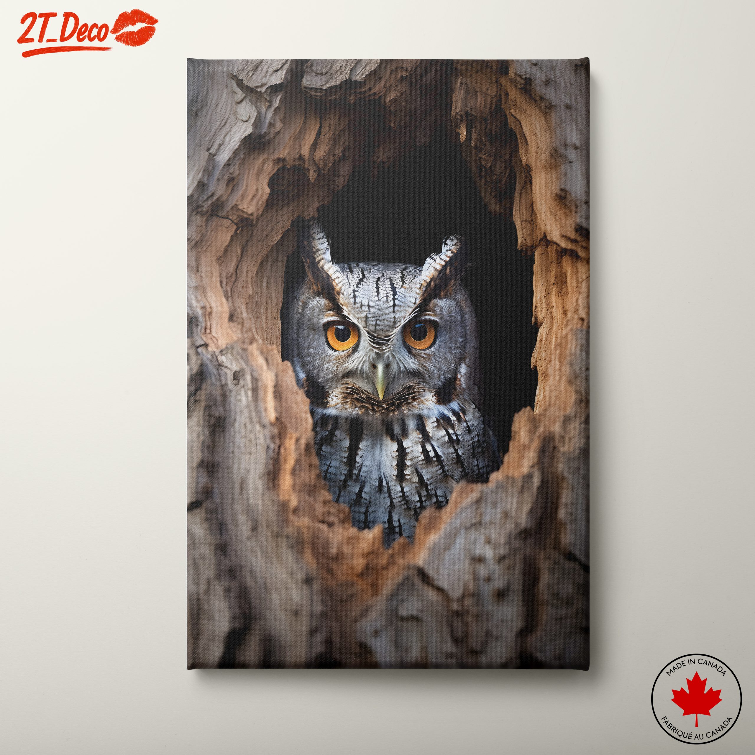 Majestic Owl Portrait in Natural Habitat