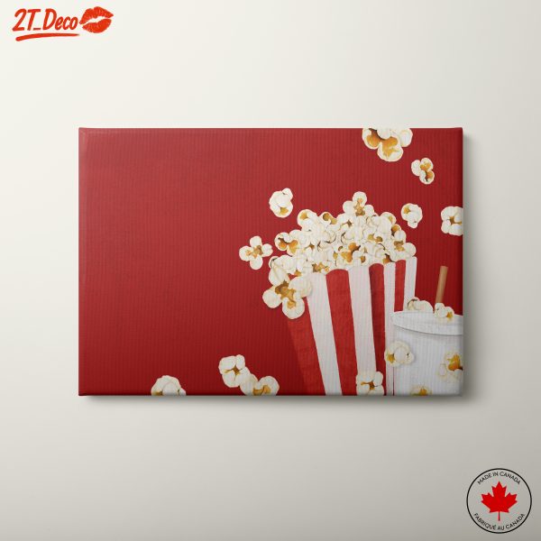 Abstract Representation of Popcorn and Drink