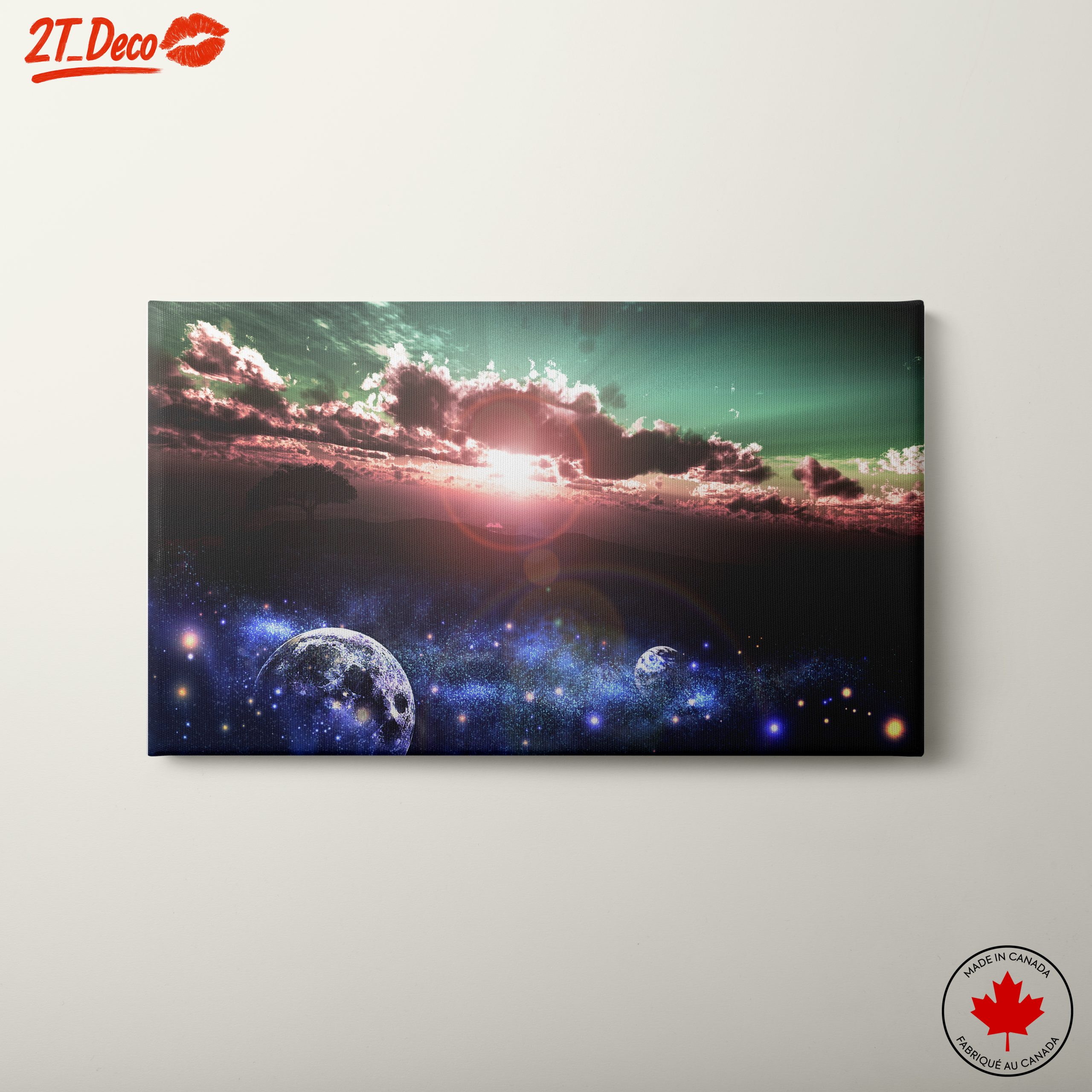 Stunning Cosmic Landscape with Celestial Elements