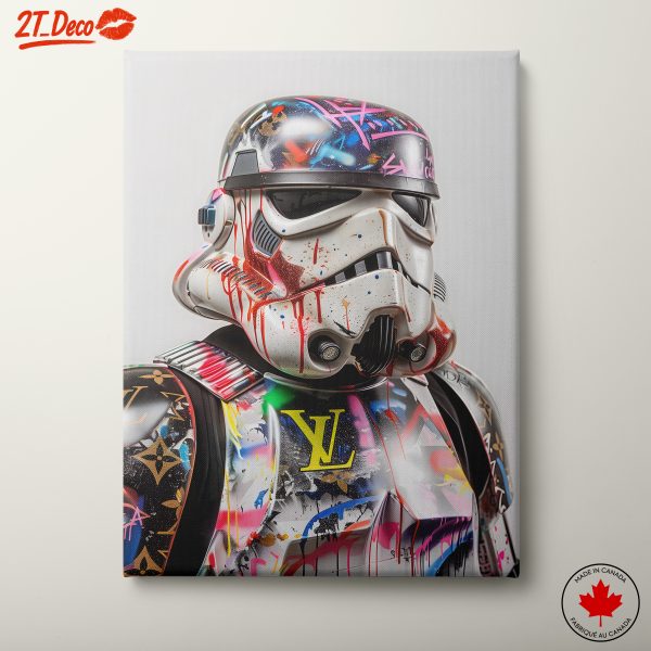 Vibrant Stylized Character with Graffiti Art