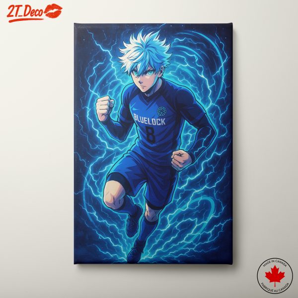 Dynamic Blue Lock Soccer Character Art