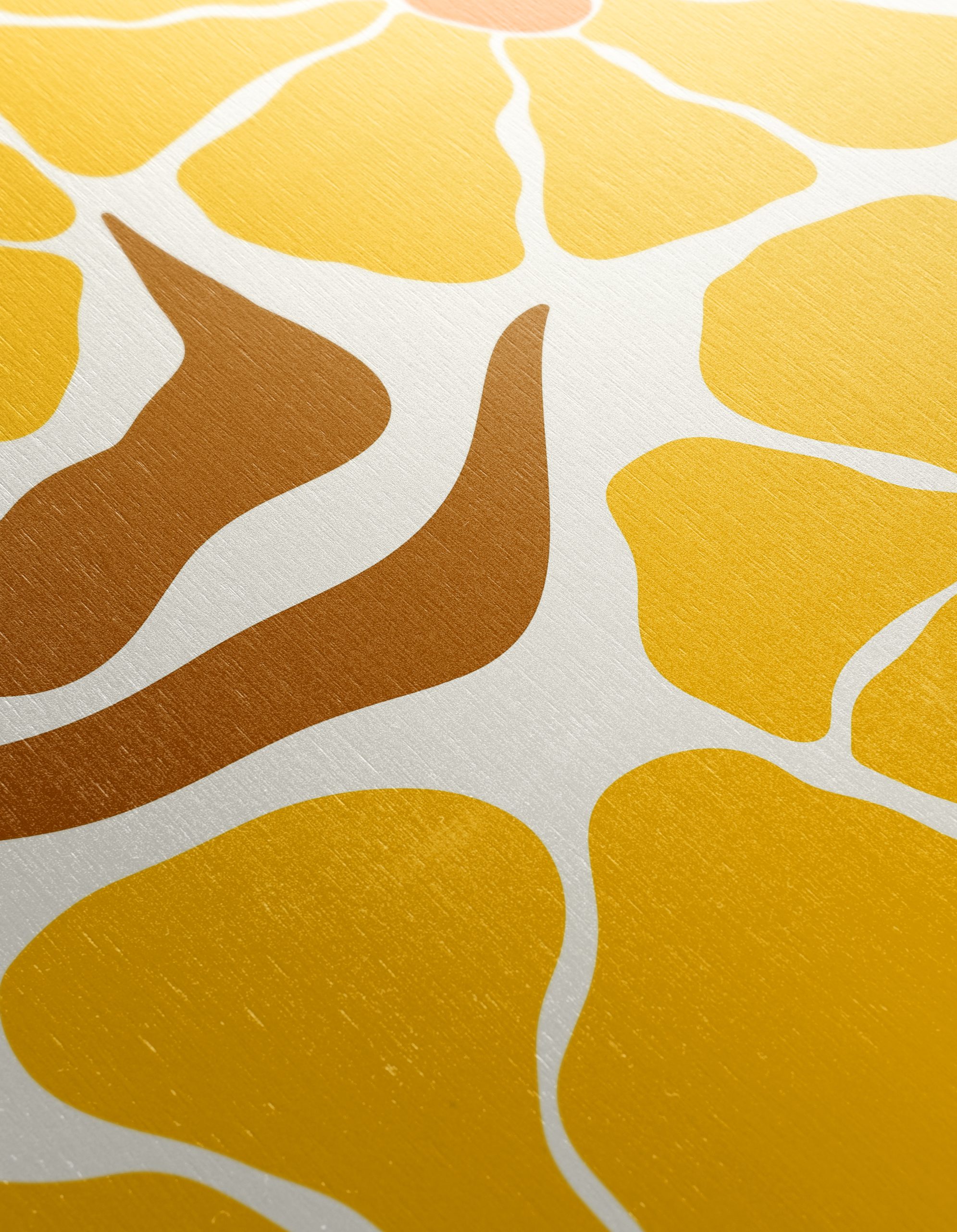 Stylized Floral Artwork in Bright Yellow - Image 12