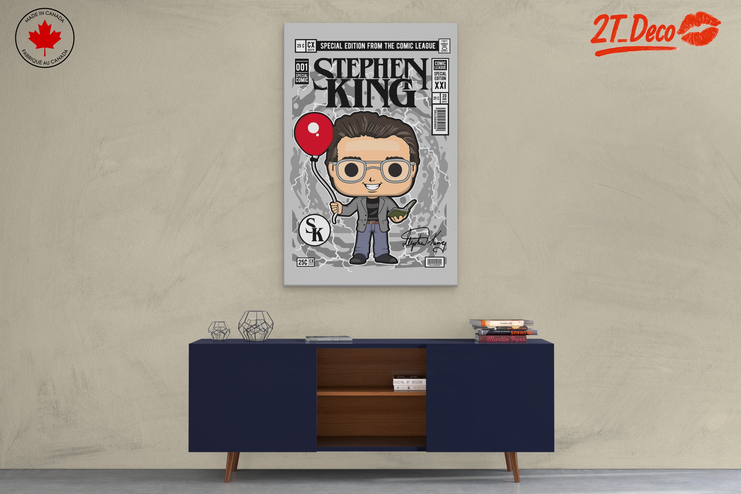 Stylized Stephen King Comic Art - Image 3