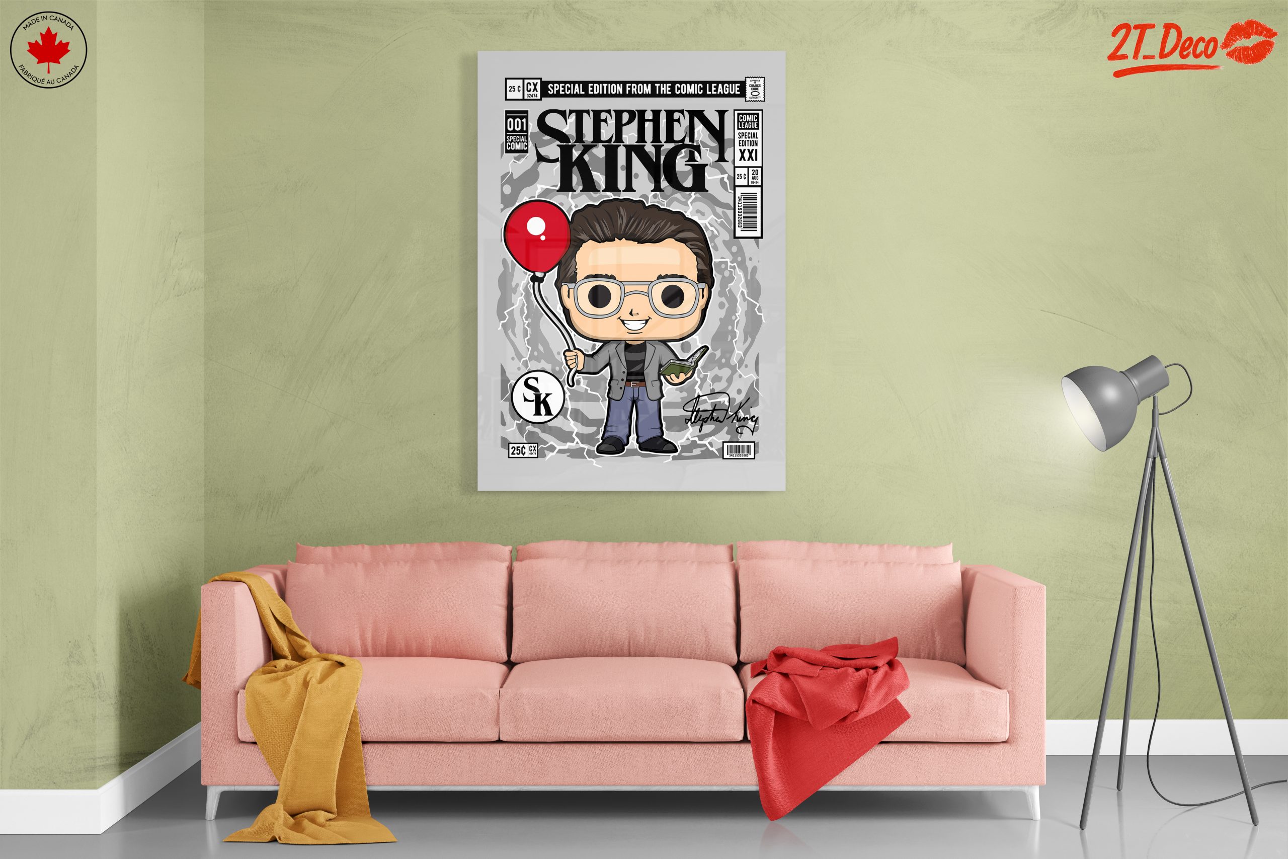Stylized Stephen King Comic Art - Image 7
