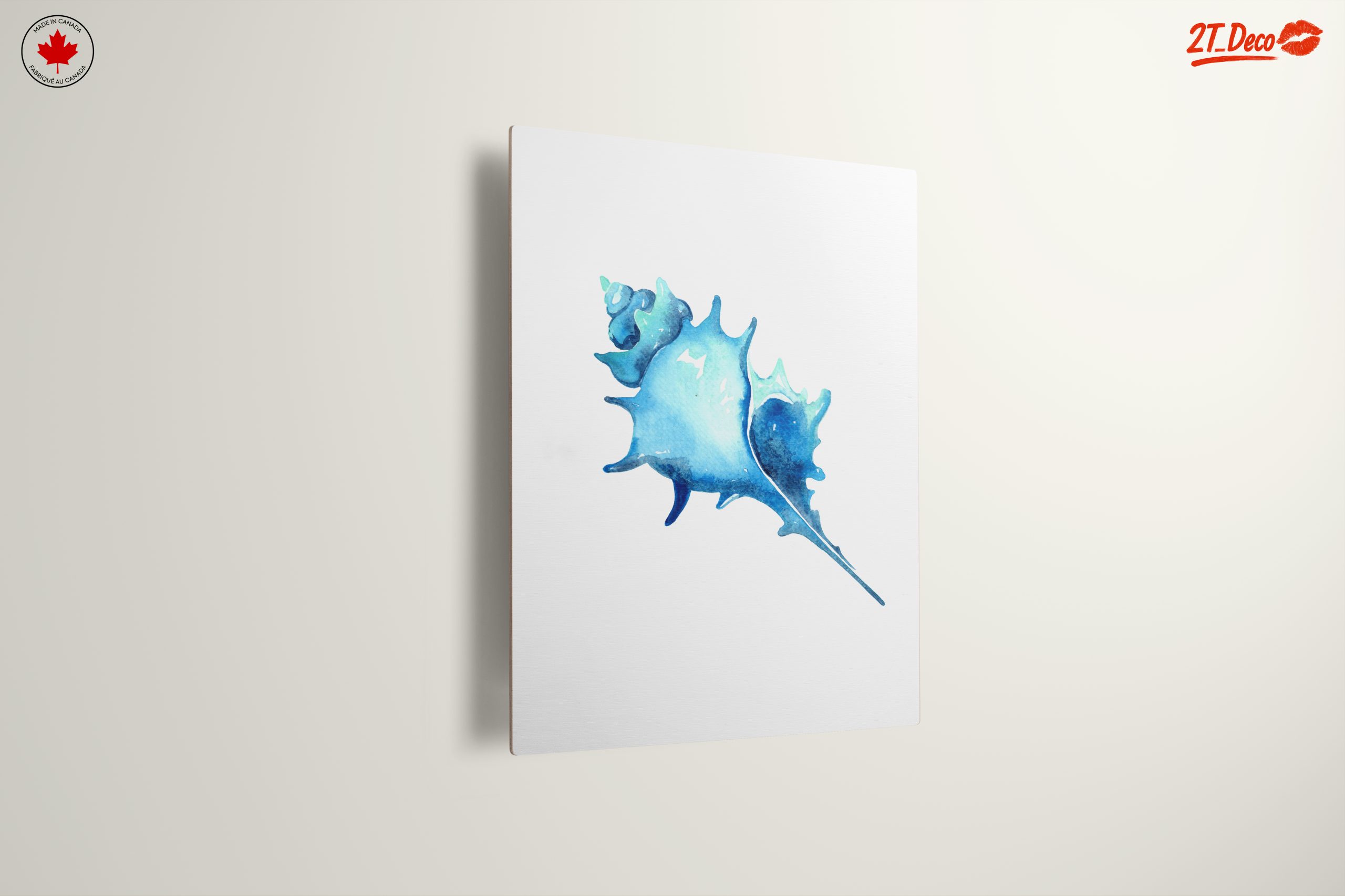 Watercolor Seashell Art in Blue - Image 13