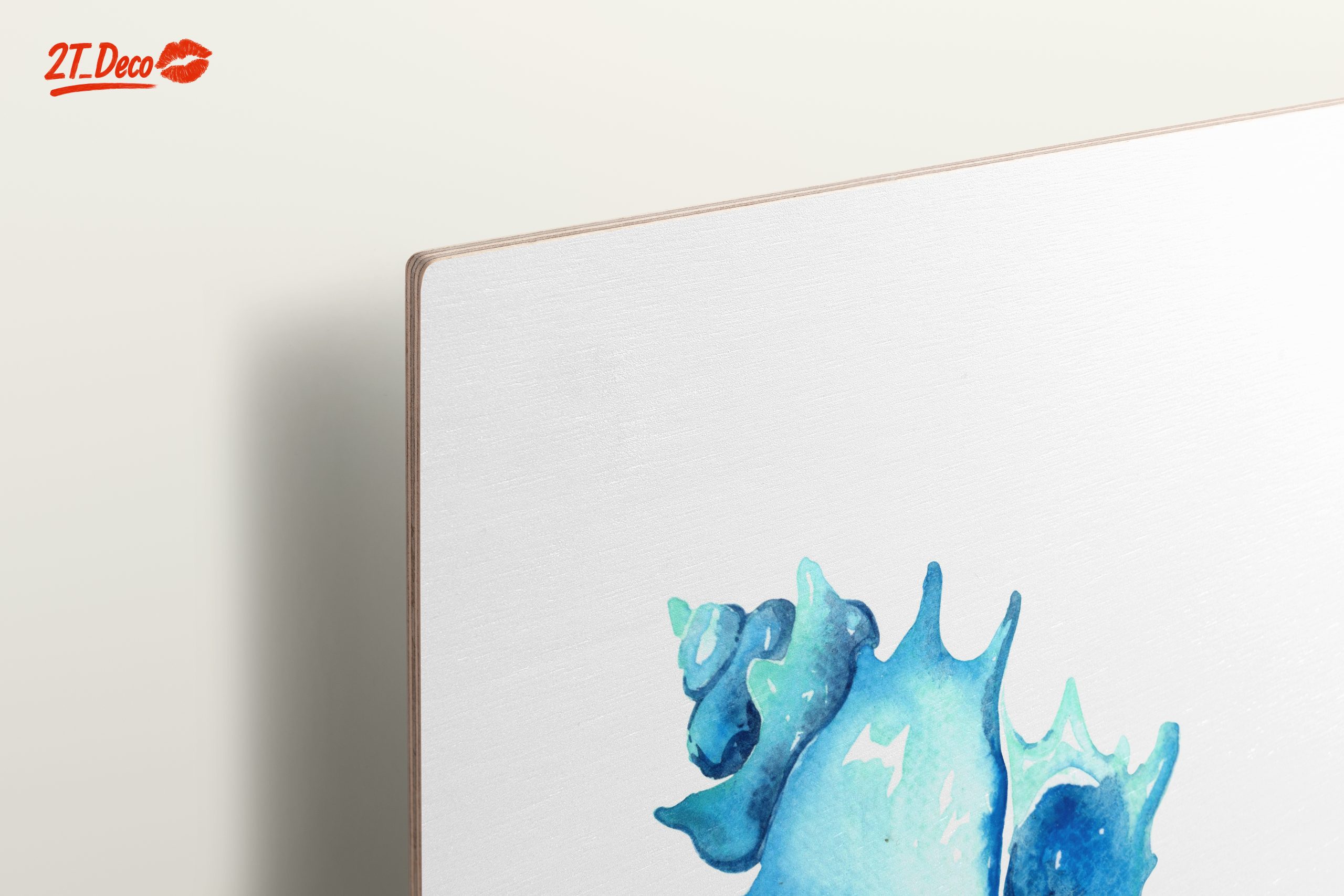 Watercolor Seashell Art in Blue - Image 15