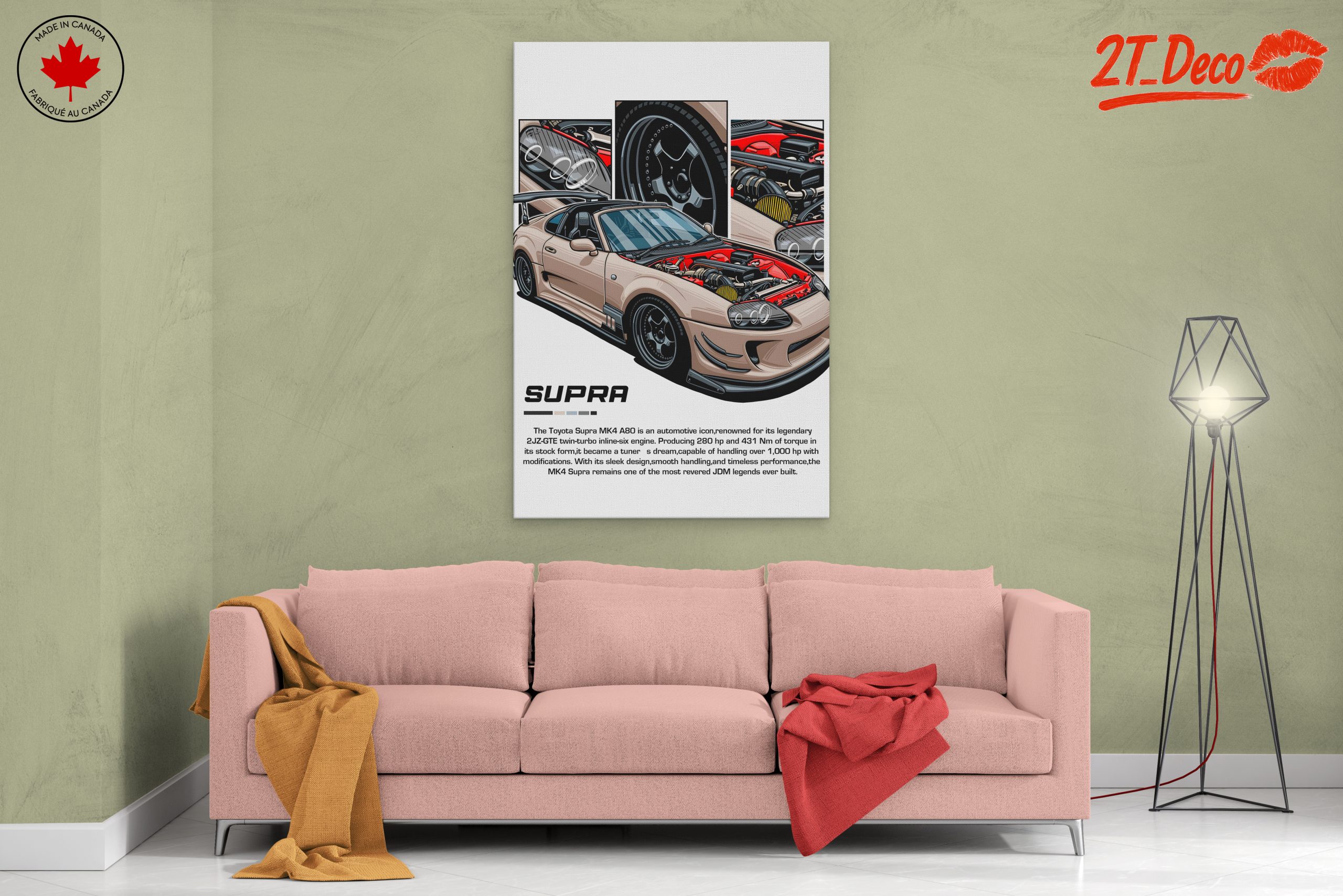 Toyota Supra MK4 Art Illustration - Image 2