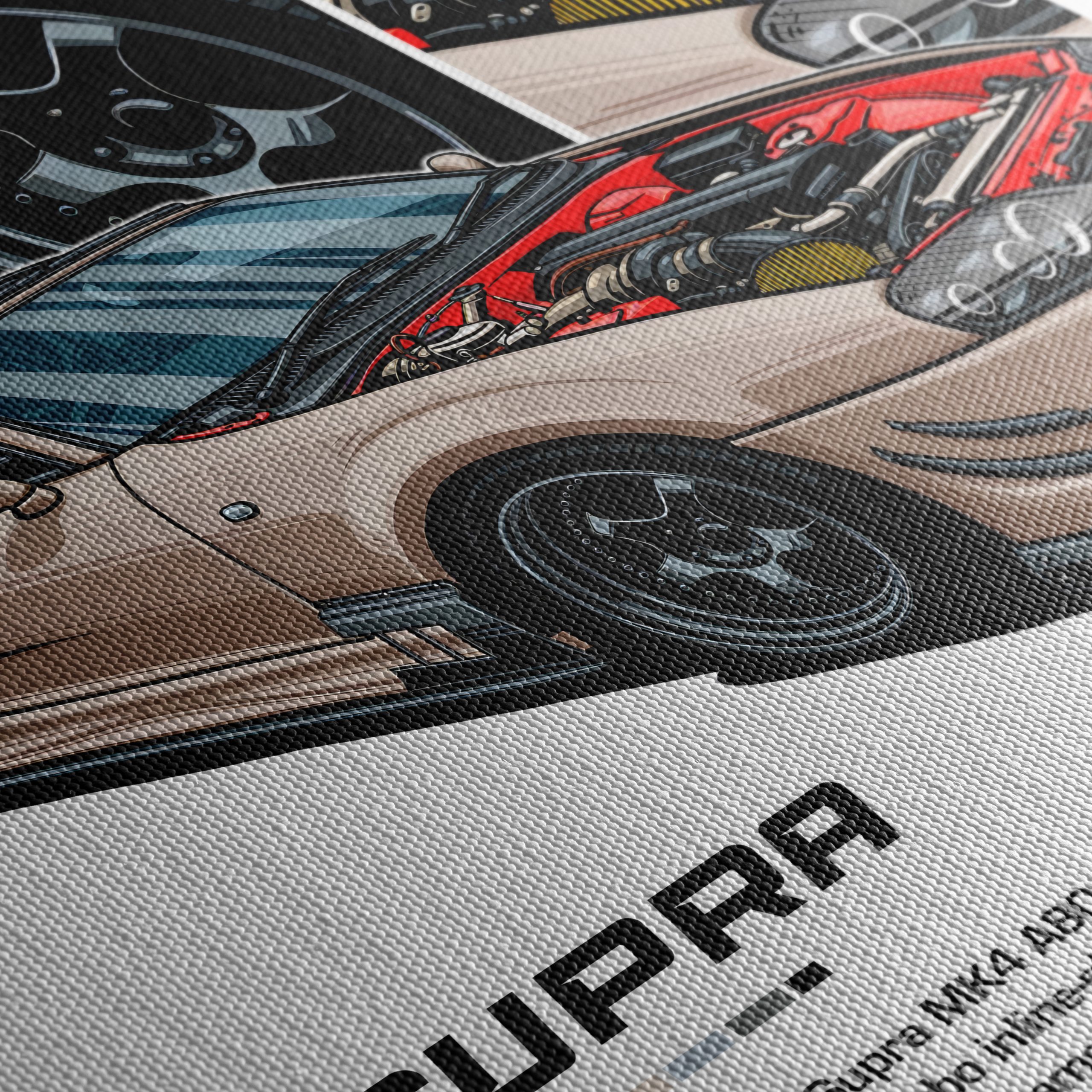 Toyota Supra MK4 Art Illustration - Image 5