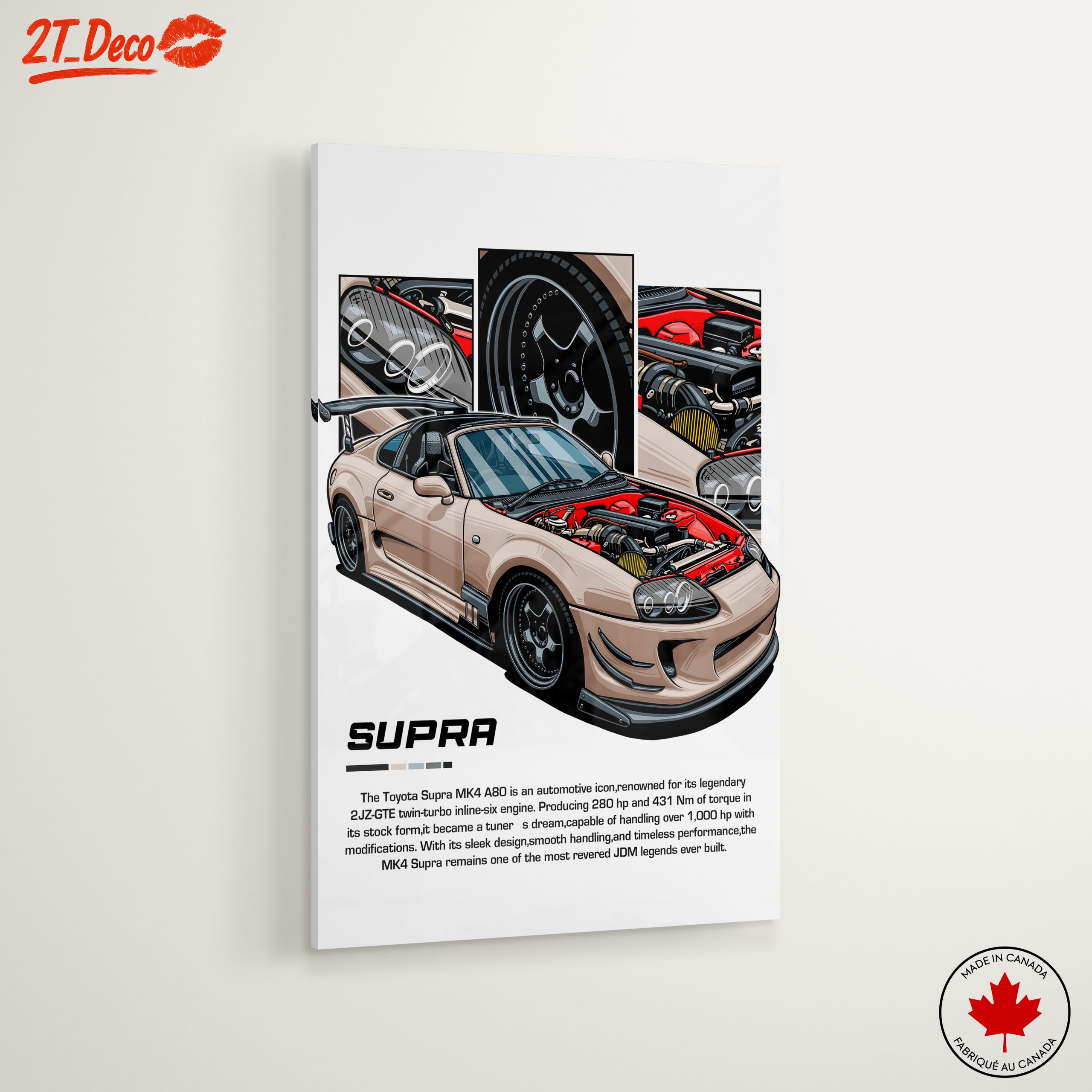 Toyota Supra MK4 Art Illustration - Image 6