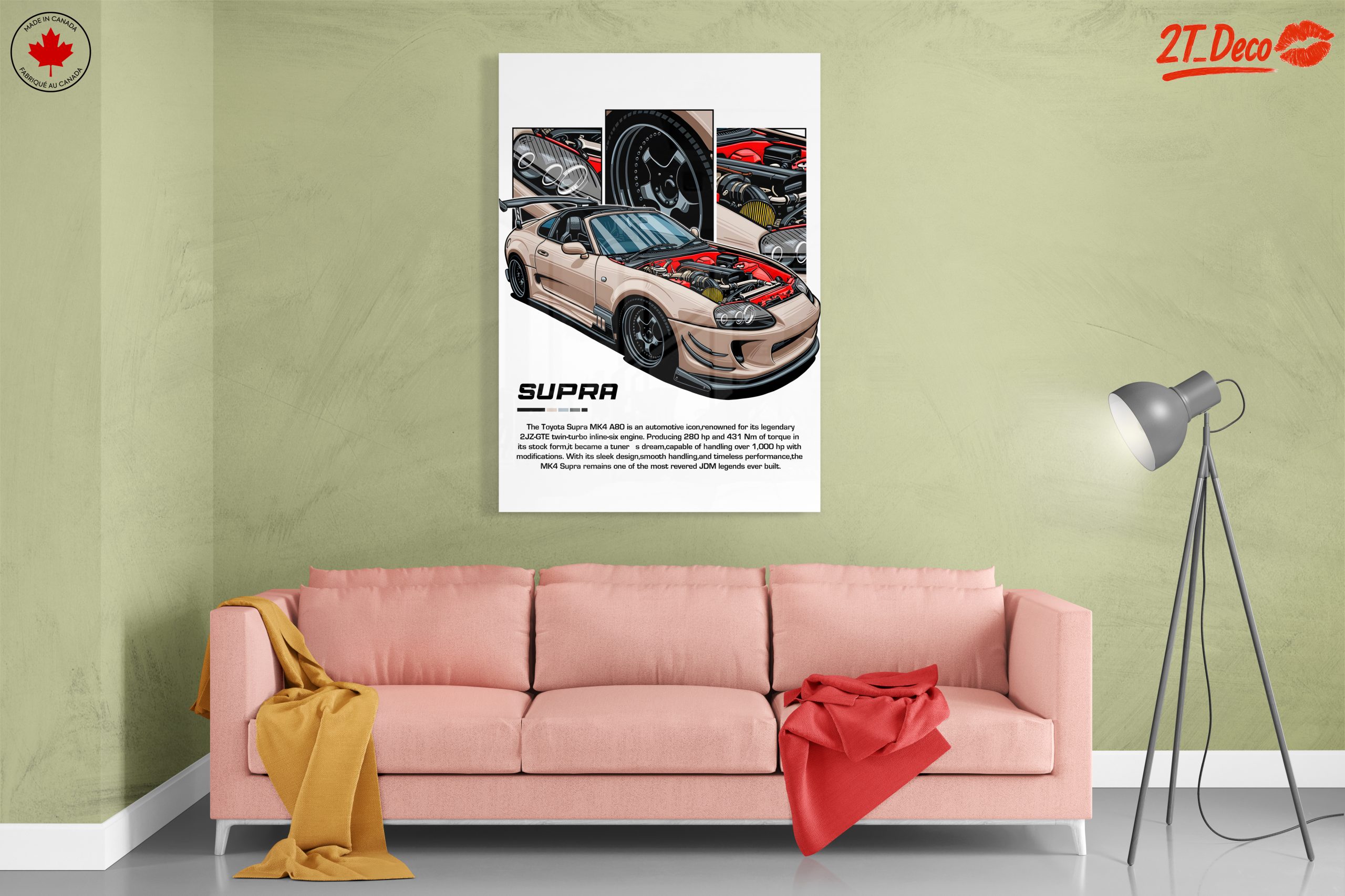Toyota Supra MK4 Art Illustration - Image 7